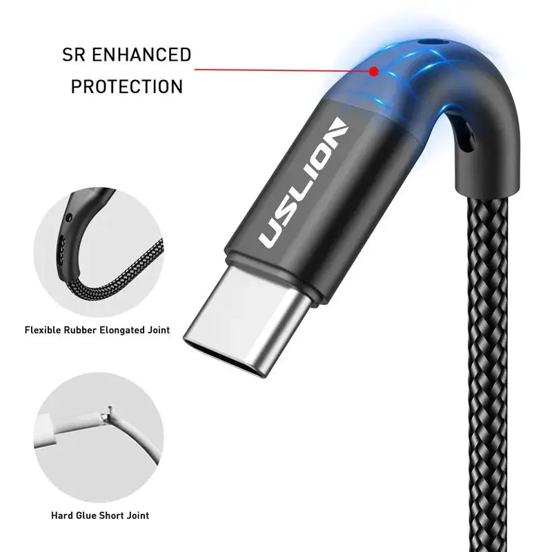3A USB Type C Cable Wire For Samsung S10 S20 Xiaomi mi 11 Mobile Phone Fast Charging USB C Cable Type-C Charger Micro USB Cables - The Little Market Shop