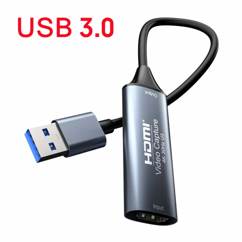 4K HDMI Video Capture Card USB 2.0/3.0/USB-C for Game & Streaming - The Little Market Shop