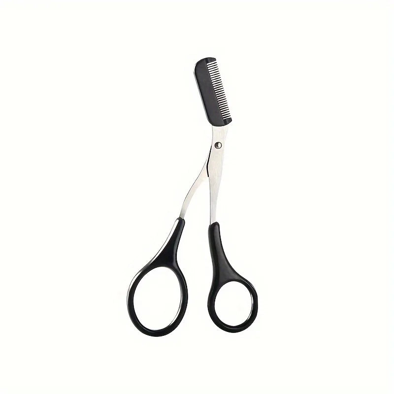 Pink Eyebrow Trimmer Scissors with Comb – Precision Brow Grooming - The Little Market Shop