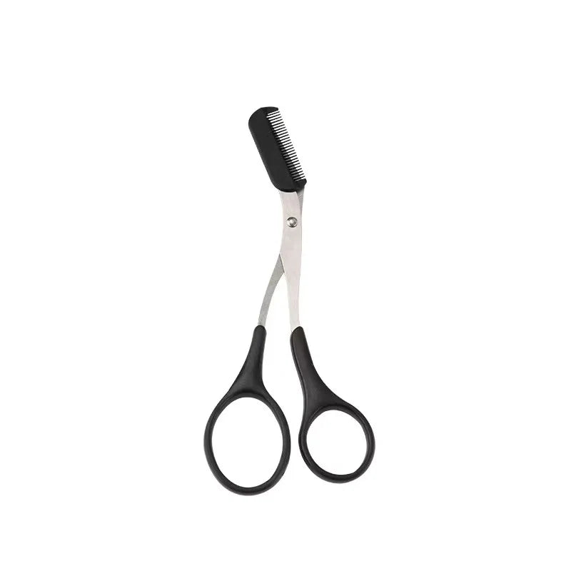 Pink Eyebrow Trimmer Scissors with Comb – Precision Brow Grooming - The Little Market Shop