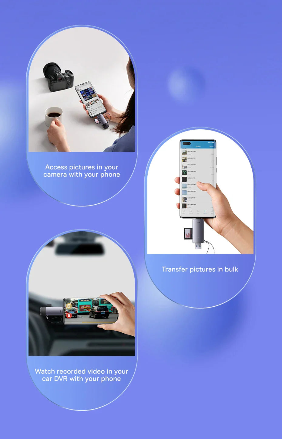 High-Speed Baseus USB-C/USB 3.0 Card Reader, 2TB SD/Micro SD Ready. - The Little Market Shop