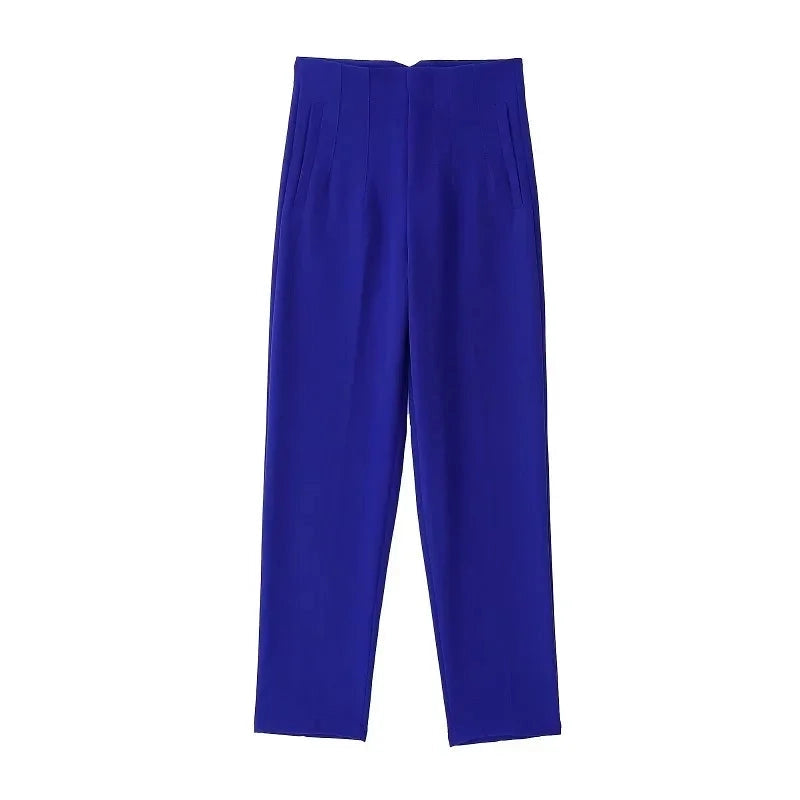 High Waist Formal Office Pants for Women - Slim Fit Pencil Trousers - The Little Market Shop