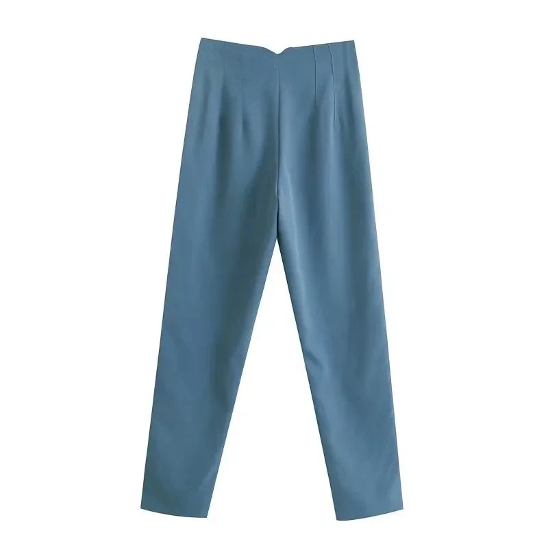 High Waist Formal Office Pants for Women - Slim Fit Pencil Trousers - The Little Market Shop