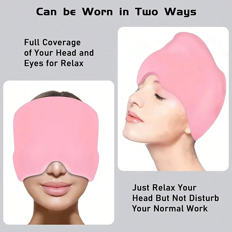 Hot & Cold Gel Head Ice Cap – Migraine Relief & Sleep Mask