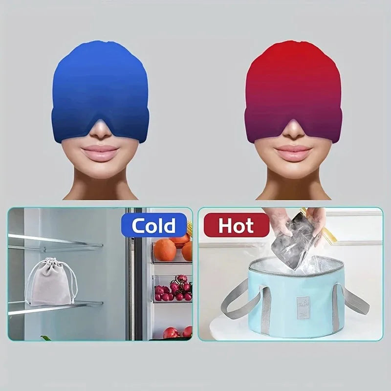 Hot & Cold Gel Head Ice Cap – Migraine Relief & Sleep Mask