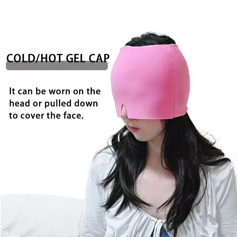 Hot & Cold Gel Head Ice Cap – Migraine Relief & Sleep Mask