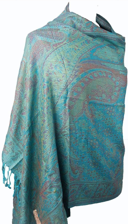 Luxury Pashmina Wool Evening Wrap – Elegant Wedding & Formal Shawl for Women - The Little Market Shop