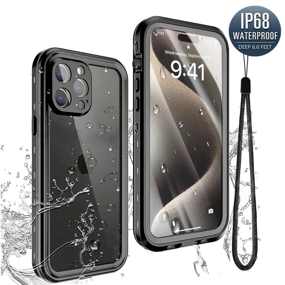 IP68 Waterproof iPhone Case – Heavy Duty Shockproof Full Protection - The Little Market Shop