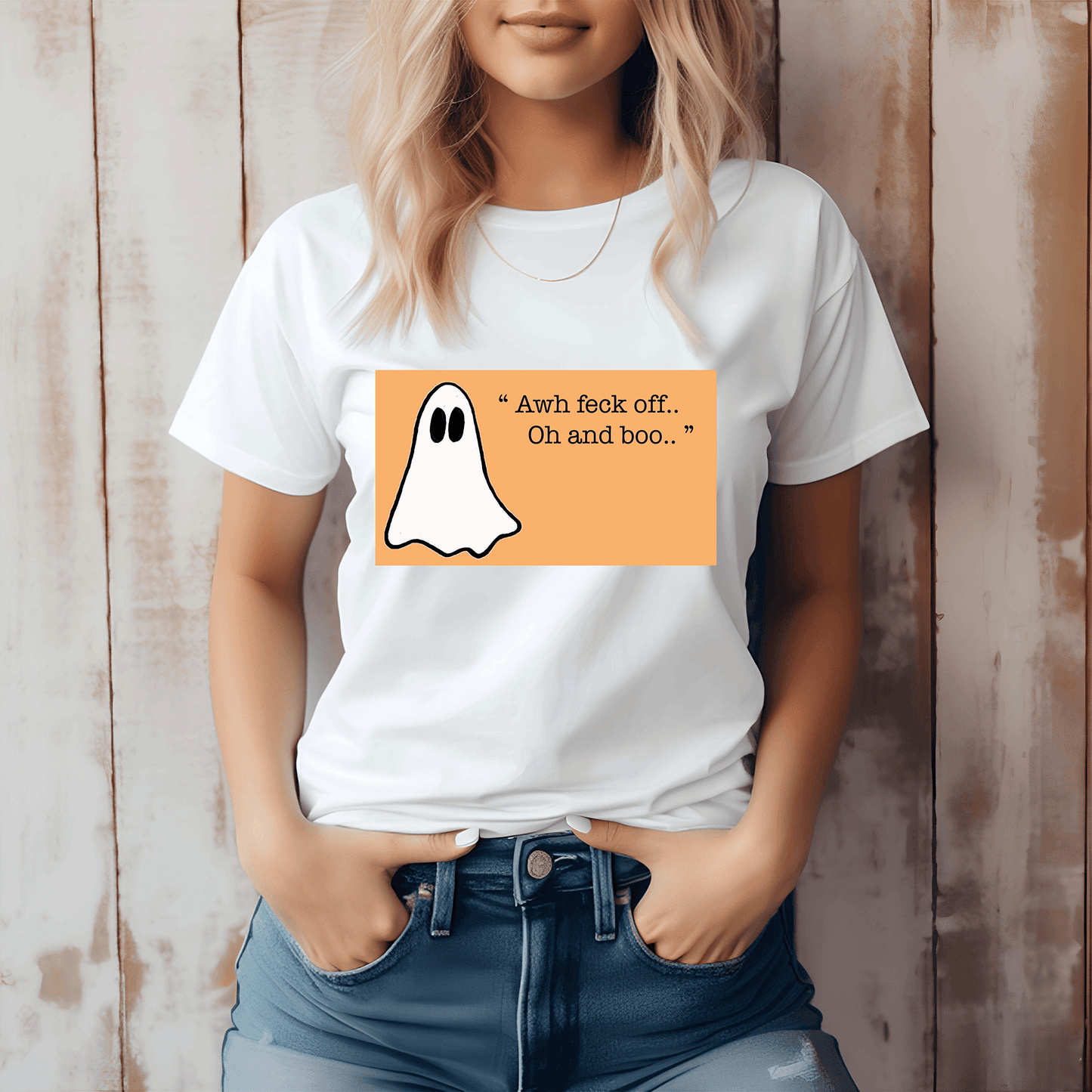 Get Your Hilarious Irish Ghost FECK OFF T-Shirt - The Little Market Shop