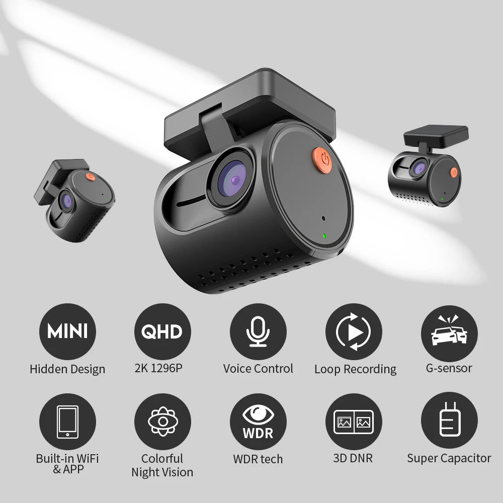 KAWA MINI 3 Dash Cam – 2K Car DVR with Night Vision, WiFi & Voice Control - The Little Market Shop