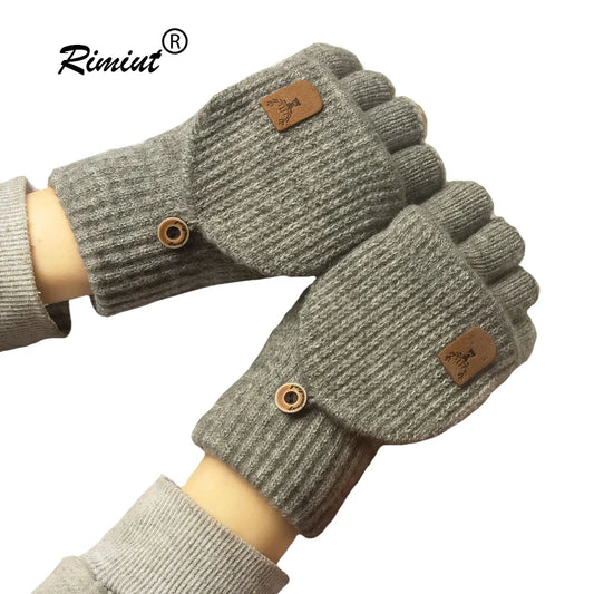 fingerless touchscreen winter gloves Warm Half Finger Unisex - The Little Market Shop