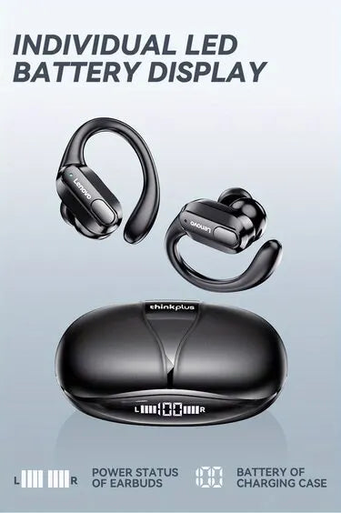 Lenovo XT80 Sports Wireless Headphones – HiFi Sound, LED Display, Mic - The Little Market Shop