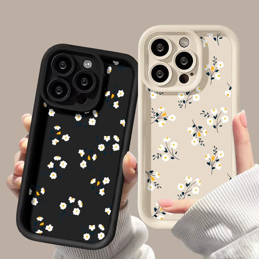 Liquid Silicone Floral iPhone Case - Shockproof Cover for All Models - The Little Market Shop