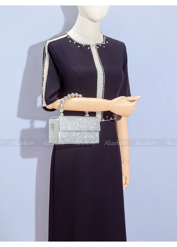 Luxury Crystal Evening Clutch – Shiny Rhinestone Wedding Purse - The Little Market Shop