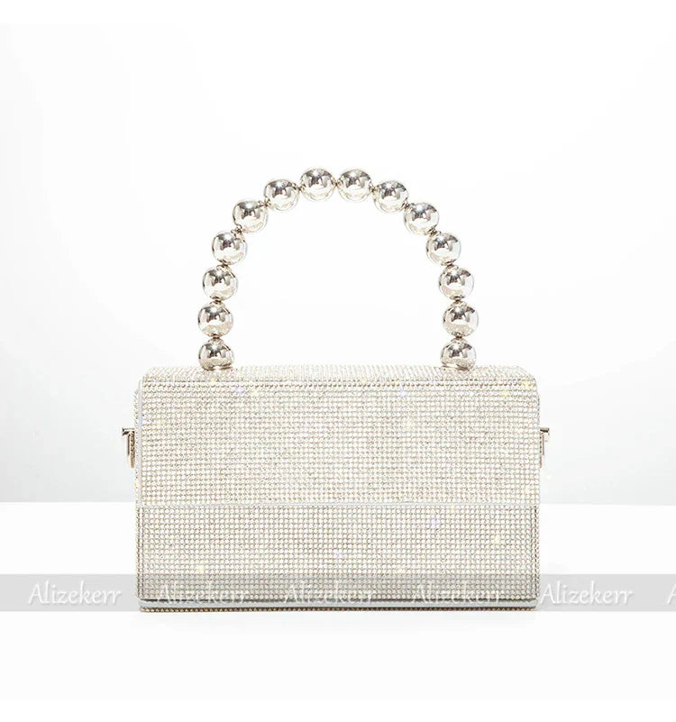 Luxury Crystal Evening Clutch – Shiny Rhinestone Wedding Purse - The Little Market Shop