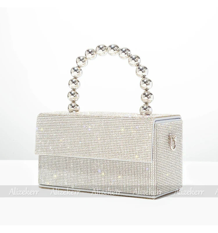 Luxury Crystal Evening Clutch – Shiny Rhinestone Wedding Purse - The Little Market Shop