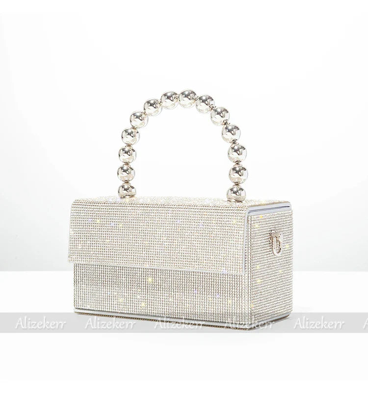 Luxury Crystal Evening Clutch – Shiny Rhinestone Wedding Purse - The Little Market Shop