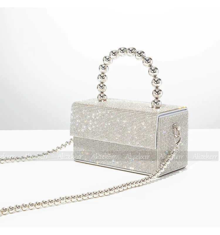 Luxury Crystal Evening Clutch – Shiny Rhinestone Wedding Purse - The Little Market Shop