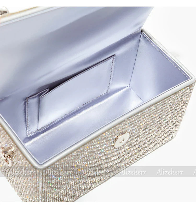 Luxury Crystal Evening Clutch – Shiny Rhinestone Wedding Purse - The Little Market Shop