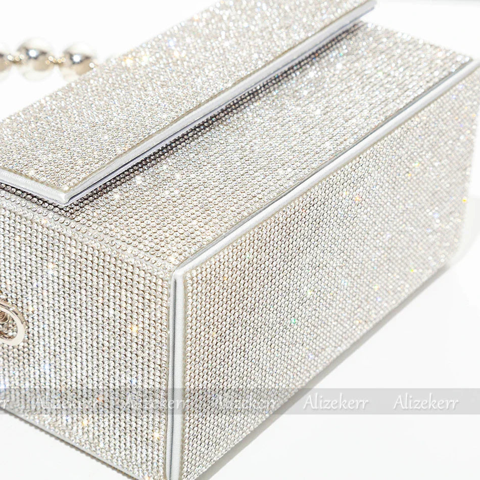 Luxury Crystal Evening Clutch – Shiny Rhinestone Wedding Purse - The Little Market Shop