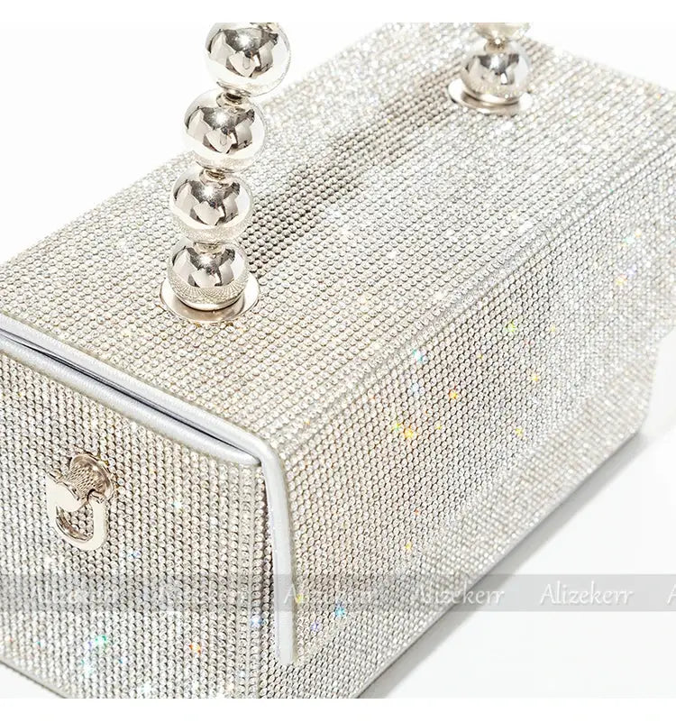 Luxury Crystal Evening Clutch – Shiny Rhinestone Wedding Purse - The Little Market Shop