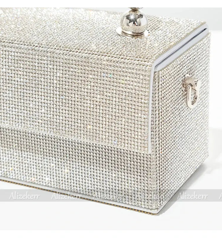 Luxury Crystal Evening Clutch – Shiny Rhinestone Wedding Purse - The Little Market Shop