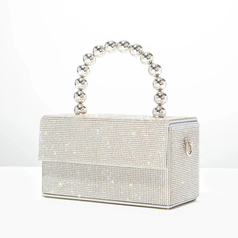 Luxury Crystal Evening Clutch – Shiny Rhinestone Wedding Purse - The Little Market Shop