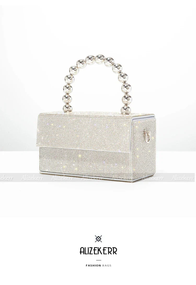 Luxury Crystal Evening Clutch – Shiny Rhinestone Wedding Purse - The Little Market Shop