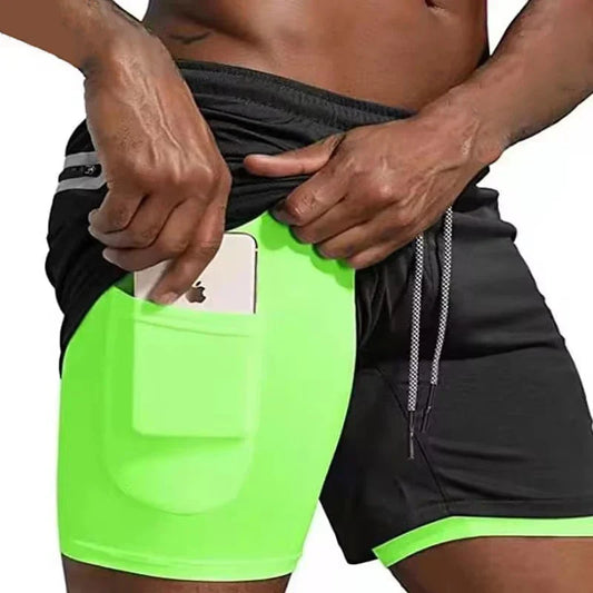 Men’s 2-in-1 Sport Shorts – Quick-Dry, Breathable, Gym & Running - The Little Market Shop