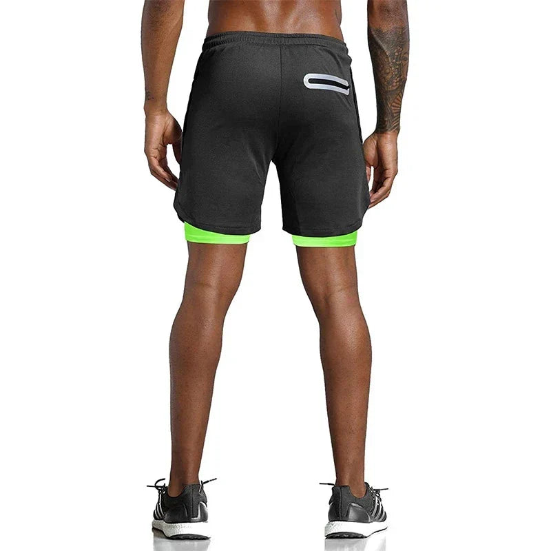Men’s 2-in-1 Sport Shorts – Quick-Dry, Breathable, Gym & Running - The Little Market Shop