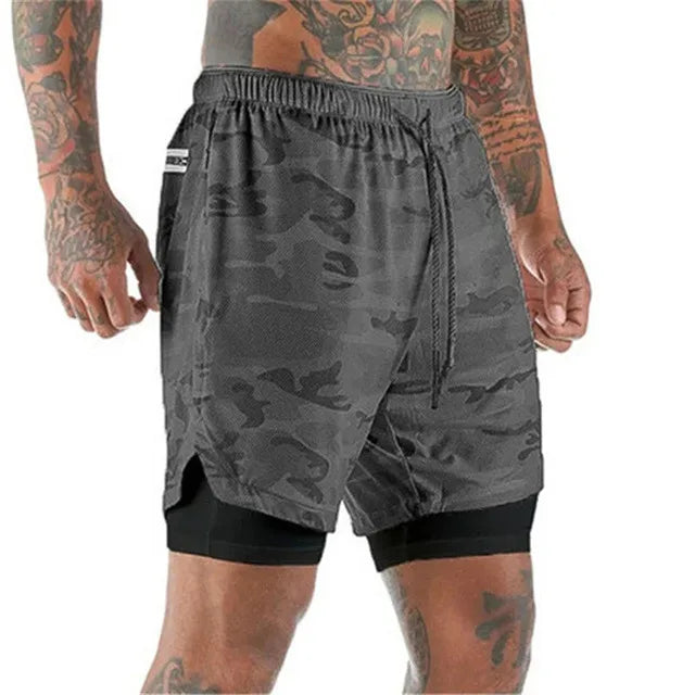 Men’s 2-in-1 Sport Shorts – Quick-Dry, Breathable, Gym & Running - The Little Market Shop