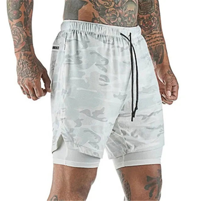 Men’s 2-in-1 Sport Shorts – Quick-Dry, Breathable, Gym & Running - The Little Market Shop