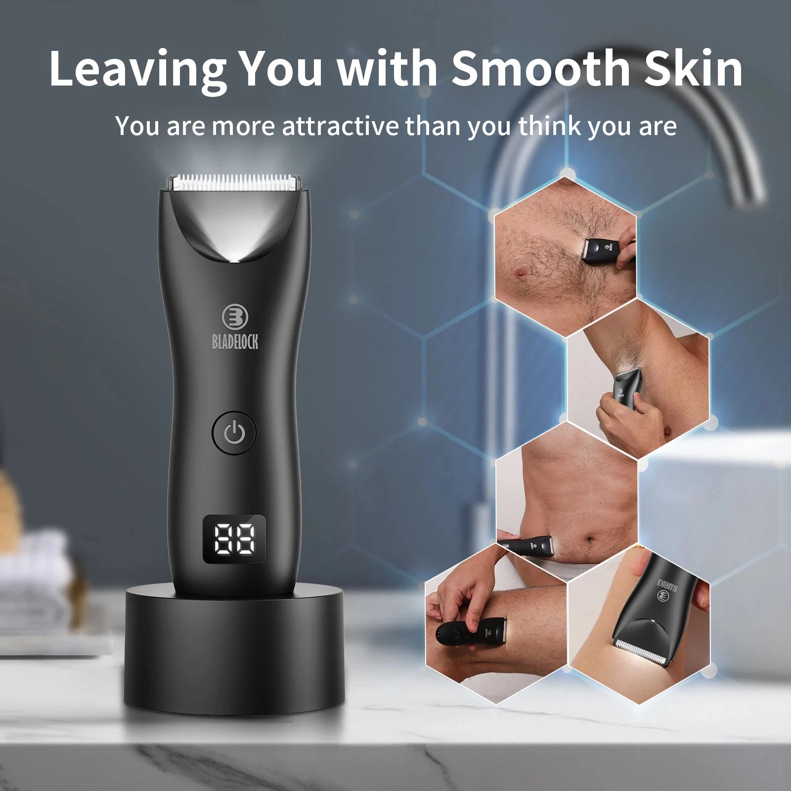 Men’s Body Hair Trimmer Rechargeable Ball Shaver Grooming Kit - The Little Market Shop