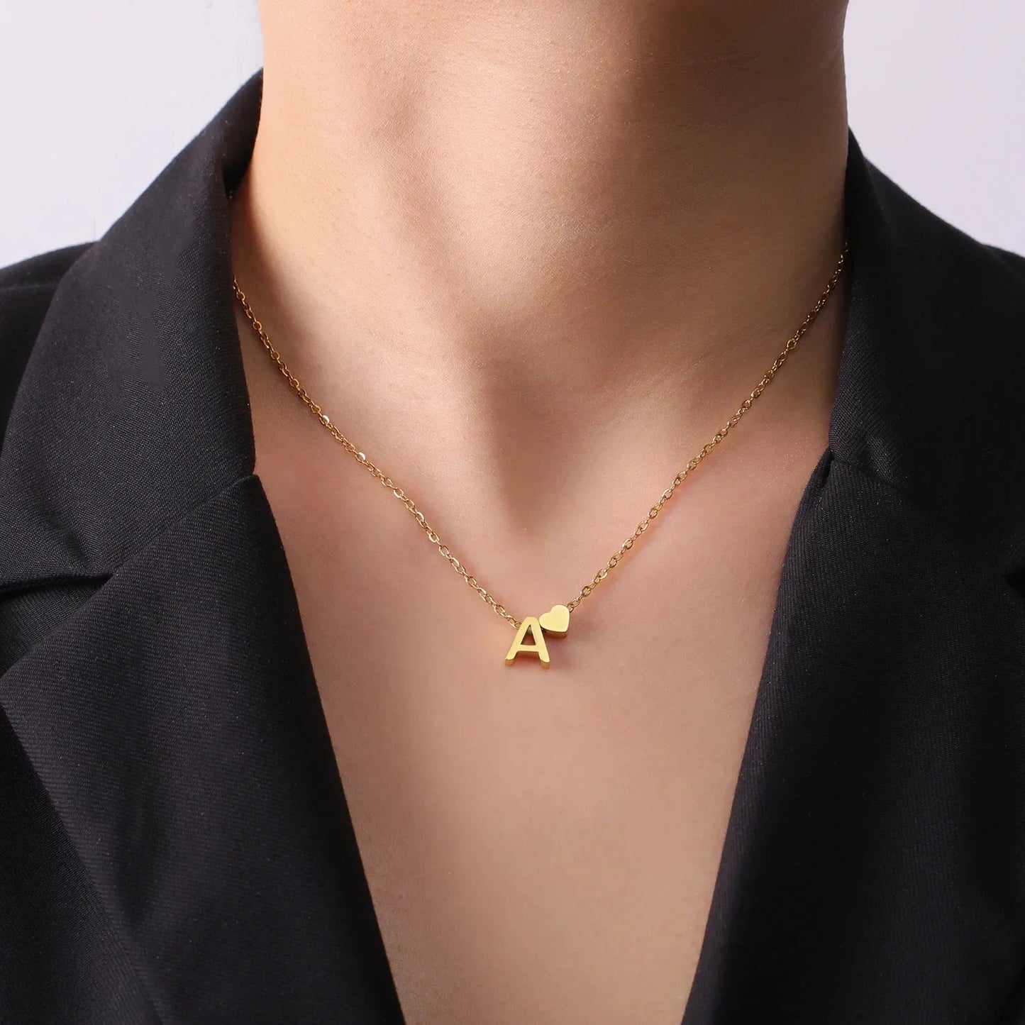 Minimalist A-Z Initial Necklace – Stylish Stainless Steel Jewellery - The Little Market Shop