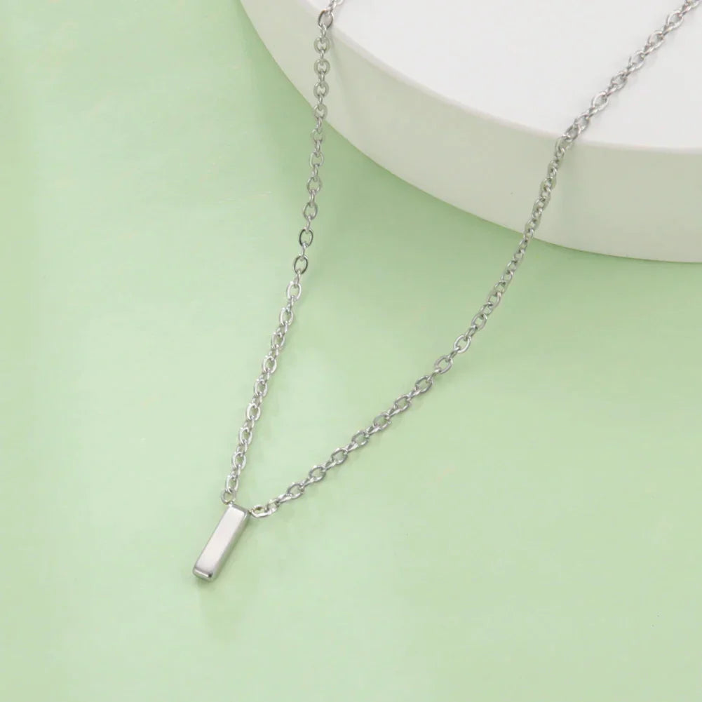 Minimalist A-Z Initial Necklace – Stylish Stainless Steel Jewellery - The Little Market Shop