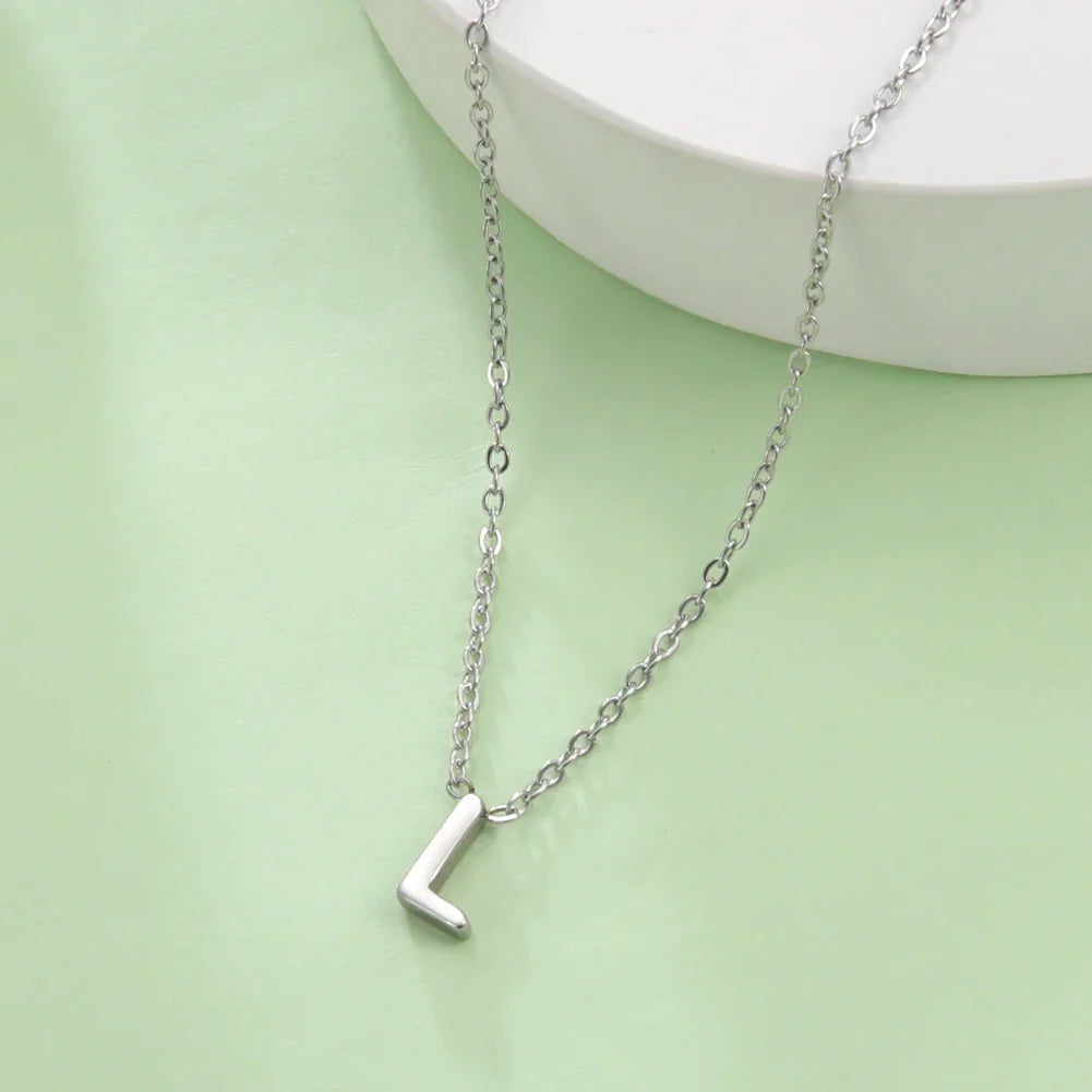 Minimalist A-Z Initial Necklace – Stylish Stainless Steel Jewellery - The Little Market Shop