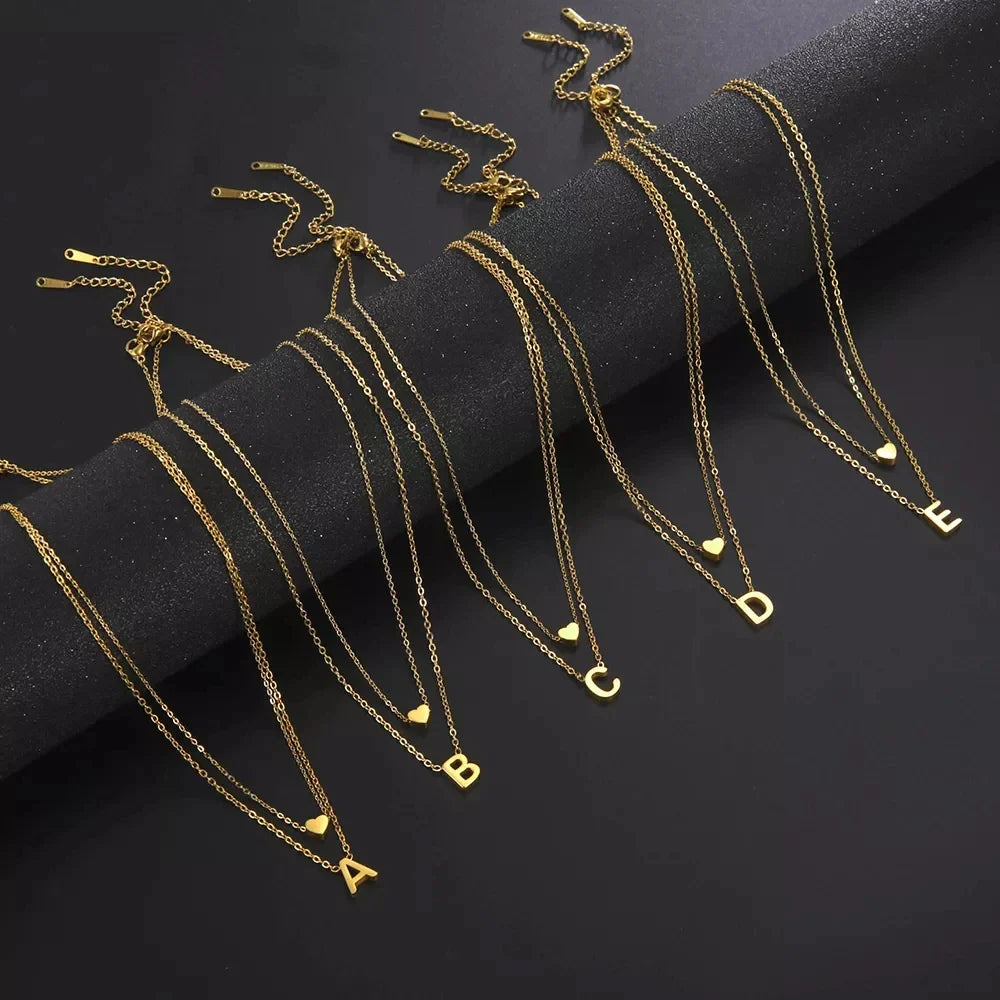 Minimalist A-Z Initial Necklace – Stylish Stainless Steel Jewellery - The Little Market Shop