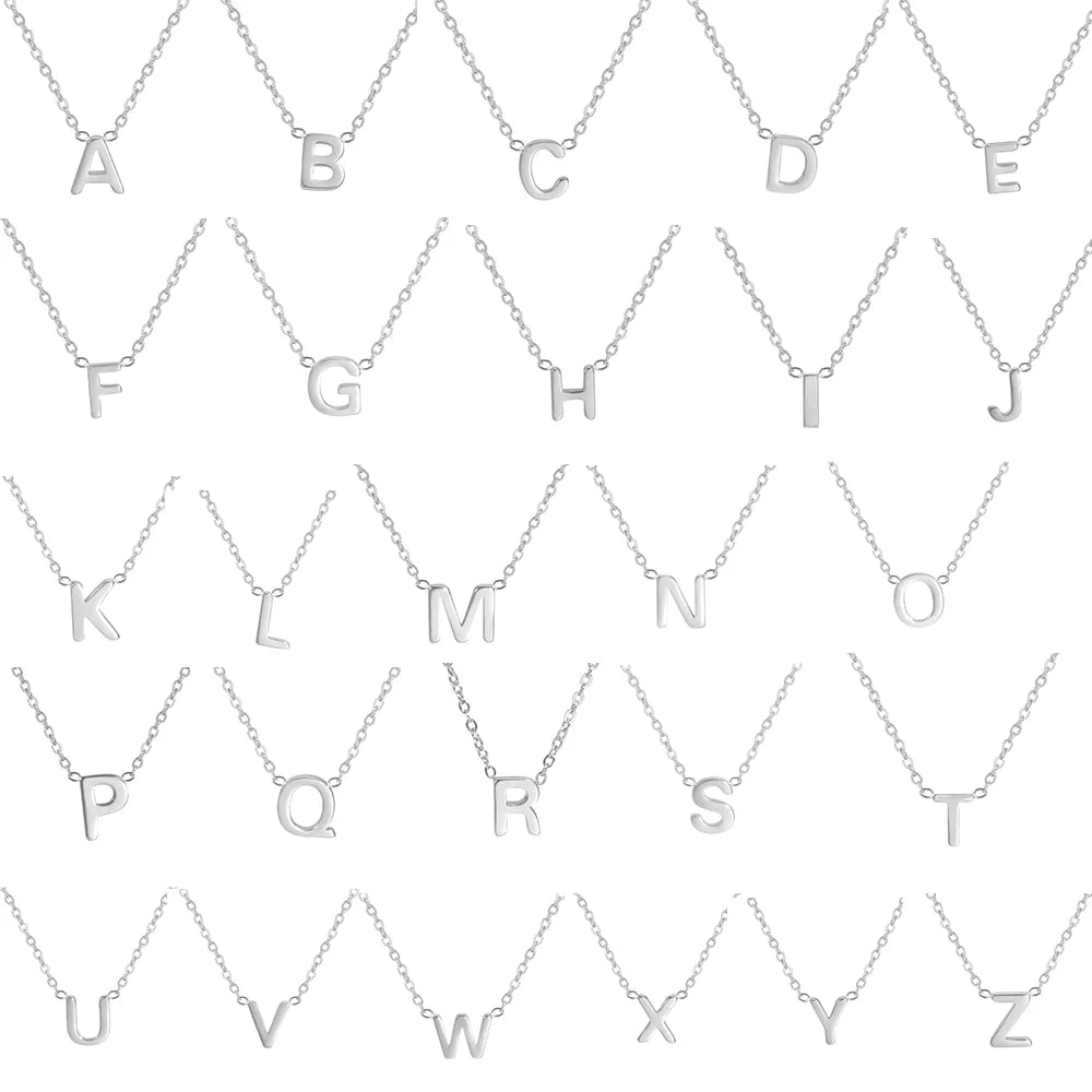 Minimalist A-Z Initial Necklace – Stylish Stainless Steel Jewellery - The Little Market Shop