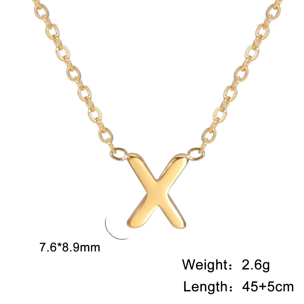 Minimalist A-Z Initial Necklace – Stylish Stainless Steel Jewellery - The Little Market Shop