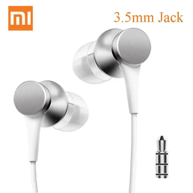 Original Xiaomi In-Ear Wired Earphones with Mic 3.5mm Bass Headset - The Little Market Shop