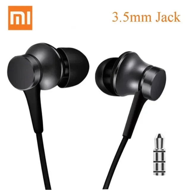 Original Xiaomi In-Ear Wired Earphones with Mic 3.5mm Bass Headset - The Little Market Shop