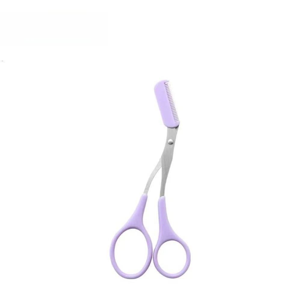 Pink Eyebrow Trimmer Scissors with Comb – Precision Brow Grooming - The Little Market Shop