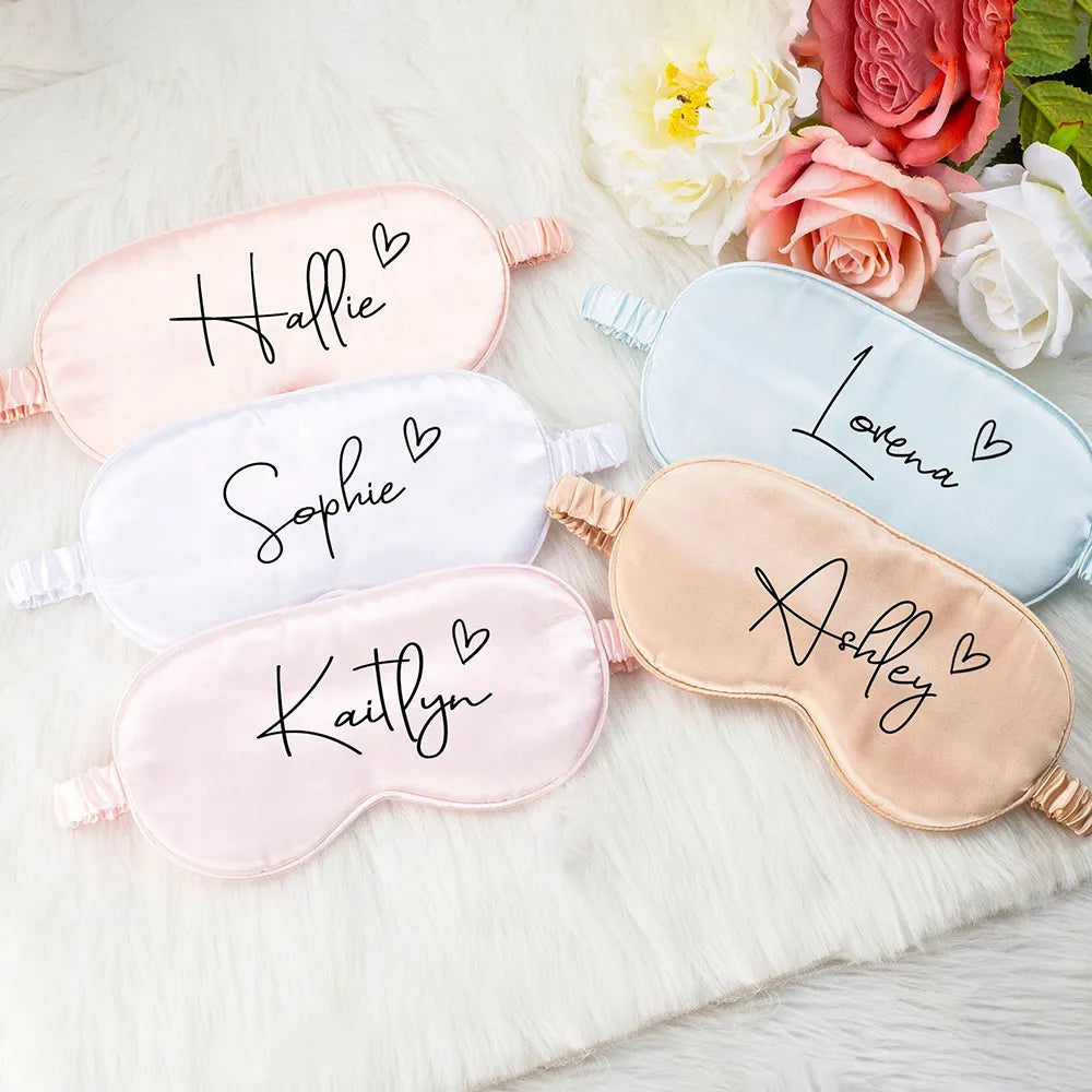Personalised Satin Eye Mask – Luxury Sleep Mask Customised for Comfort, Style & Perfect Rest - The Little Market Shop