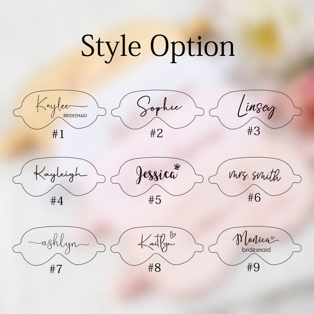Personalised Satin Eye Mask – Luxury Sleep Mask Customised for Comfort, Style & Perfect Rest - The Little Market Shop