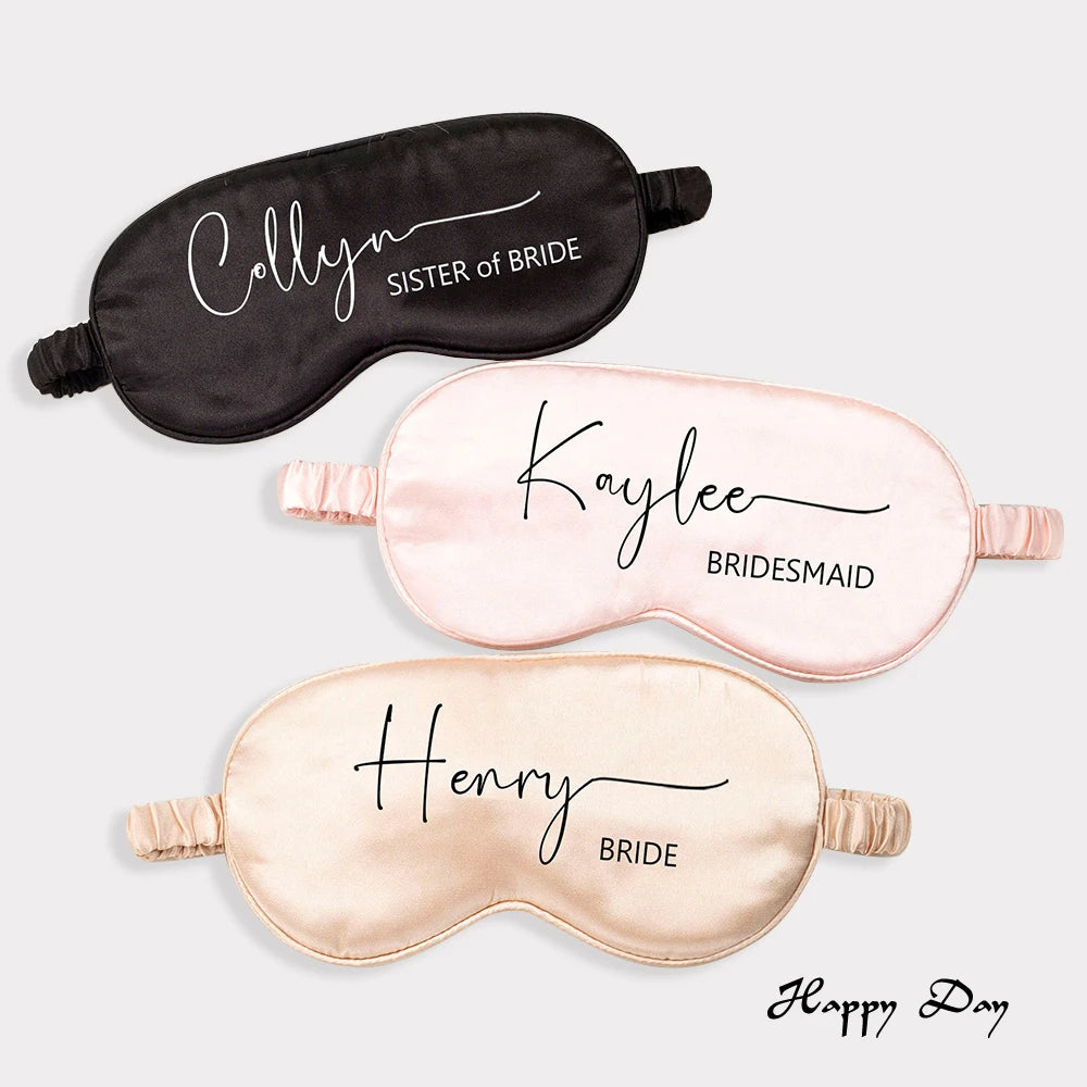 Personalised Satin Eye Mask – Luxury Sleep Mask Customised for Comfort, Style & Perfect Rest - The Little Market Shop