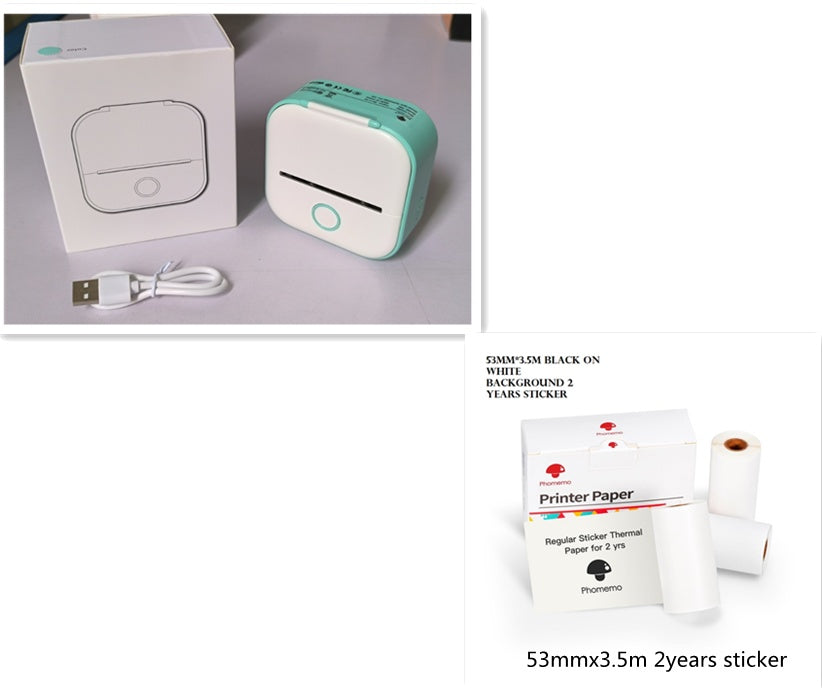 Portable Mini Thermal Label & Photo Printer – Wireless, Inkless, Bluetooth - The Little Market Shop