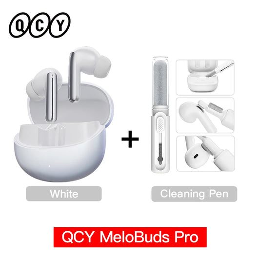 QCY MeloBuds Pro ANC Earbuds – Wireless Hi-Res LDAC Bluetooth 5.3 - The Little Market Shop