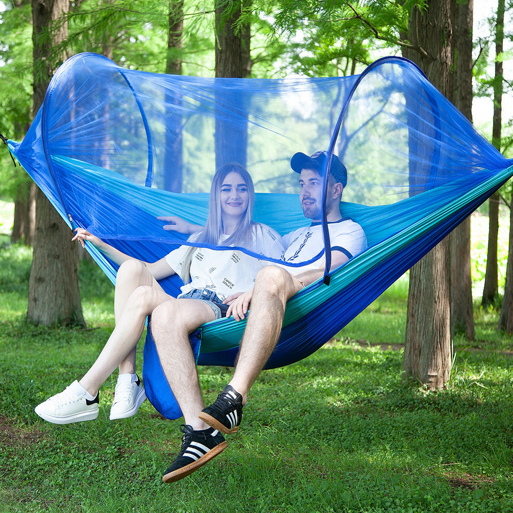 Quick Open Hammock with Mosquito Net – Perfect for Camping & Travel - The Little Market Shop