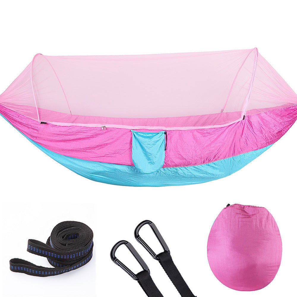 Quick Open Hammock with Mosquito Net – Perfect for Camping & Travel - The Little Market Shop