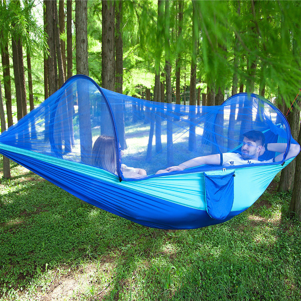 Quick Open Hammock with Mosquito Net – Perfect for Camping & Travel - The Little Market Shop